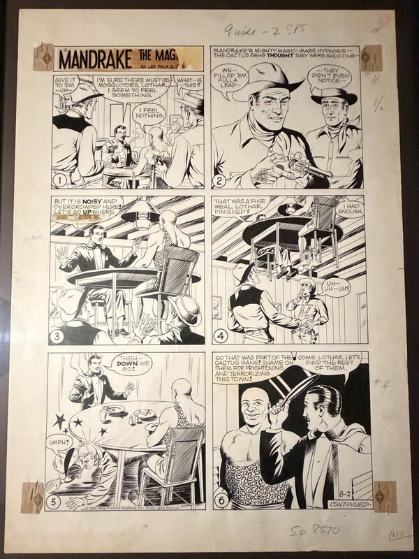 For sale - Phil Davis, Lee Falk, Mandrake against the Cactus gang - Comic Strip