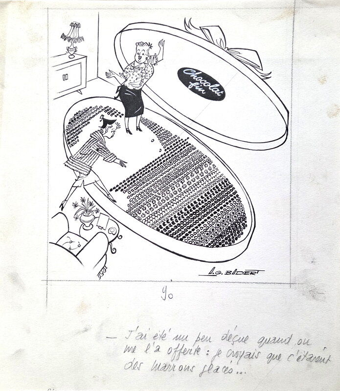 Dessin de presse par Albert Georges Badert - Illustration originale