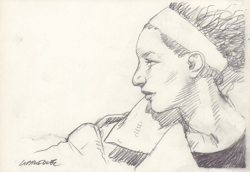 For sale - Liberatore, Portrait de Femme- P - Original Illustration