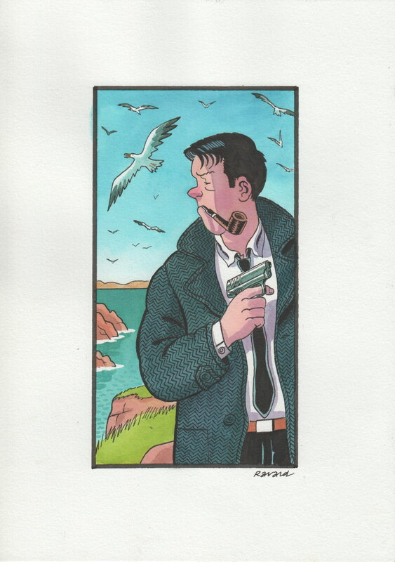 Nestor Burma by François Ravard - Original Illustration