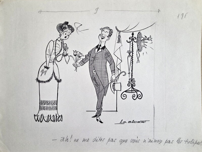 Dessin de presse par Albert Georges Badert - Illustration originale