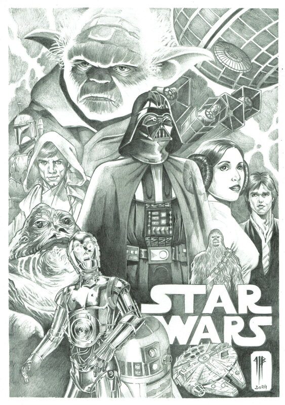 En vente - Star Wars par Philippe Bringel - Illustration originale