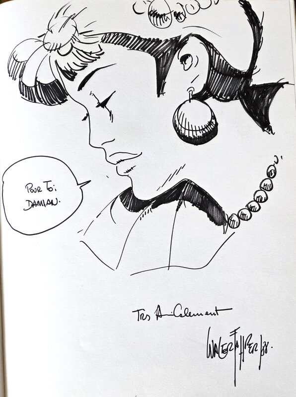 Dessin de Walther Fahrer - Dédicace
