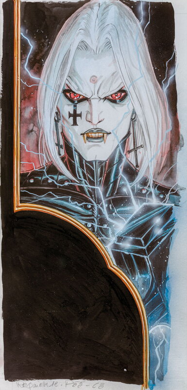 For sale - Olivier Ledroit, Requiem chevalier vampire tome 12 - Case originale 3 de la planche 55 - Comic Strip