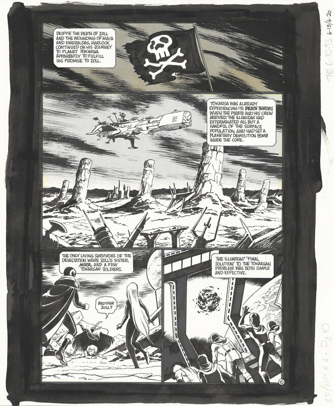 For sale - Leiji Matsumoto, Tim Eldred, Captain Harlock | Albator, le corsaire de l'espace | The Machine People #4 pg.10 - Comic Strip
