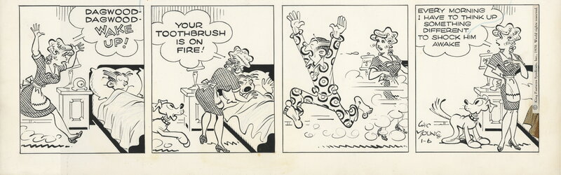 Au feu ! (Dentiste) par Chic Young - Planche originale
