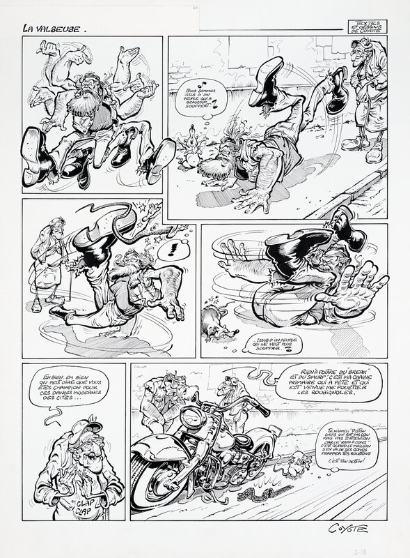 En vente - Mammouth et Piston par Coyote - Planche originale