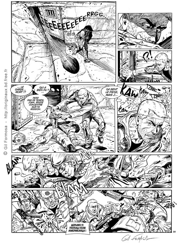 Gil Formosa, Sergent-Majoor BOWEN - Planche originale