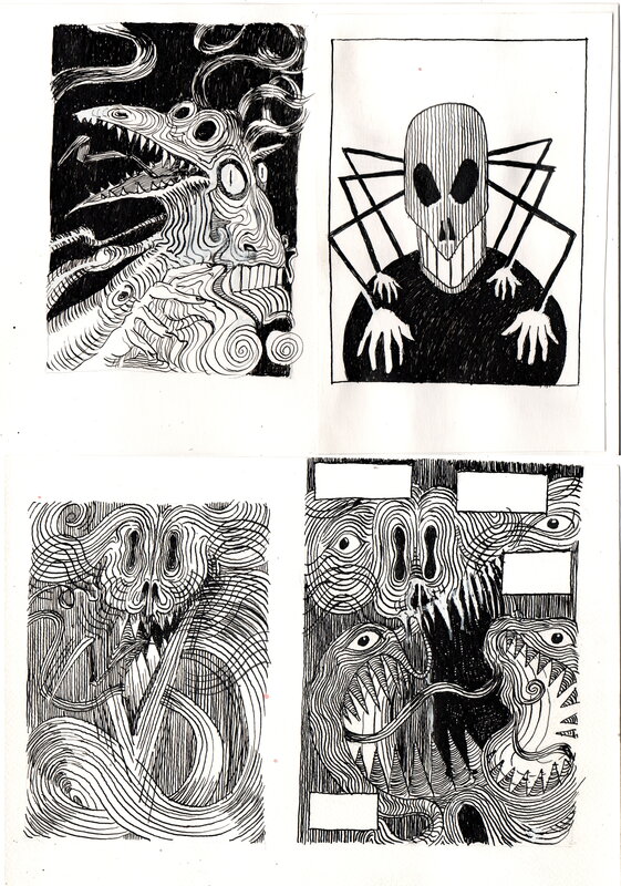 En vente - Johann Guyot, Vision lovecraftienne - Illustration originale