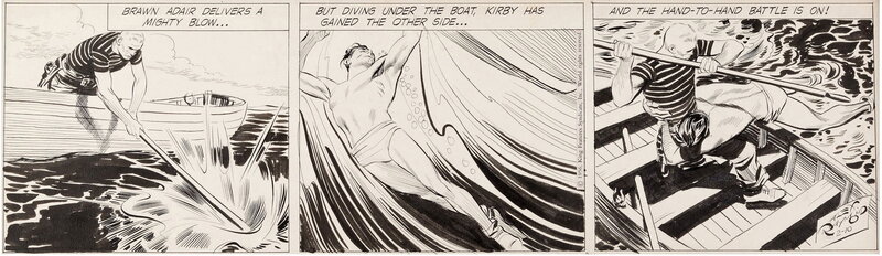 En vente - Alex Raymond - Rip Kirby Daily - 10.02.1956 - Planche originale