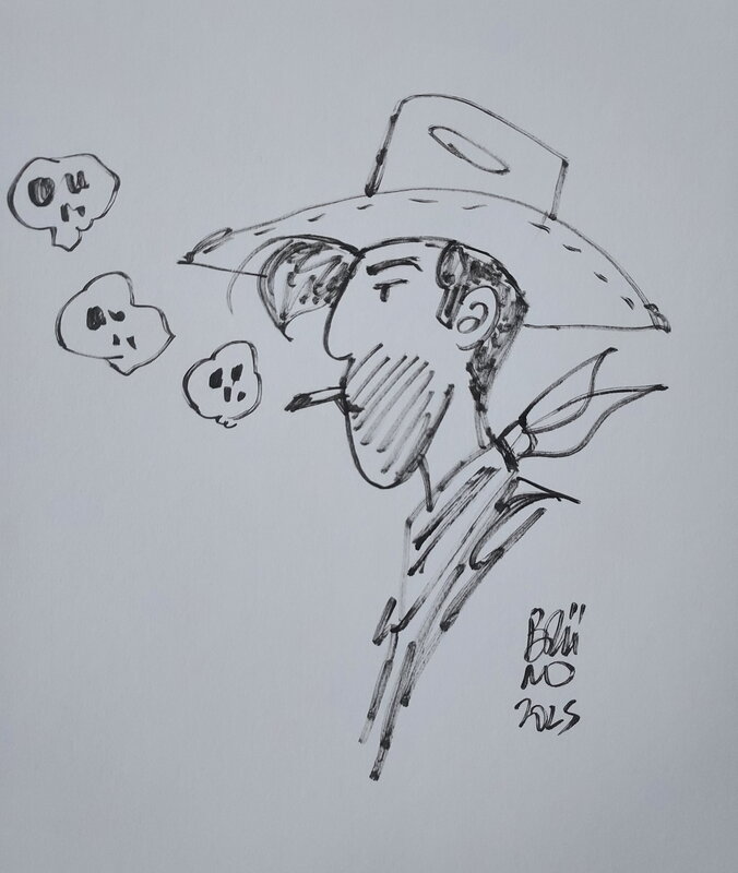 Brüno, Lucky Luke vu par... Dakota 1880 TL CanalBD - Dédicace