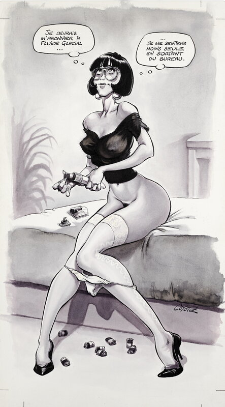 For sale - Pin-Up Secrétaire by Coyote - Original Illustration