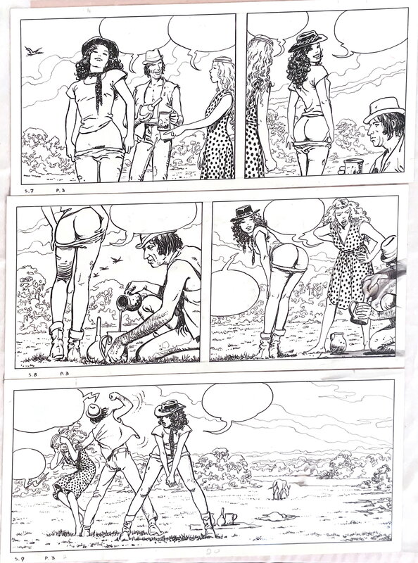 En vente - Manara : Le déclic tome 2 planche 3 - Planche originale