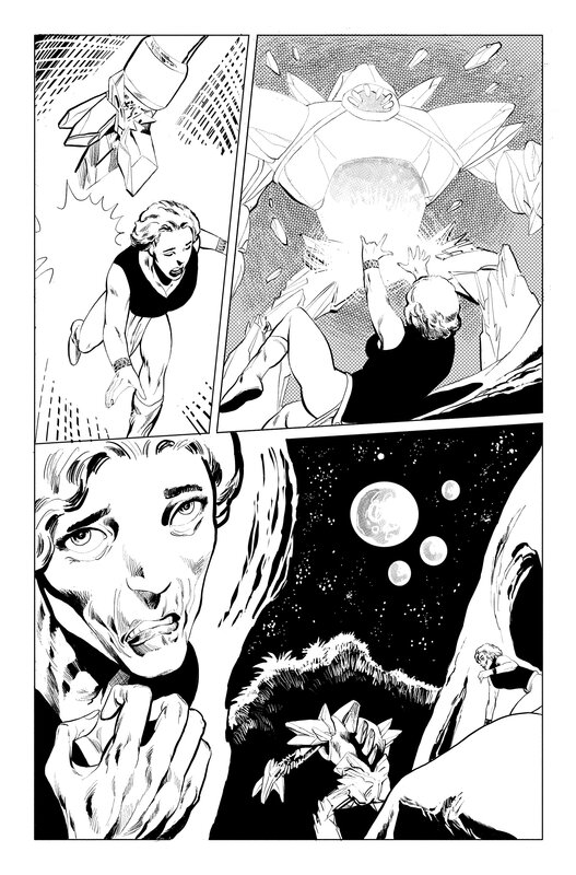 Hash Rush par Mikael Bergkvist, Neal Adams - Planche originale