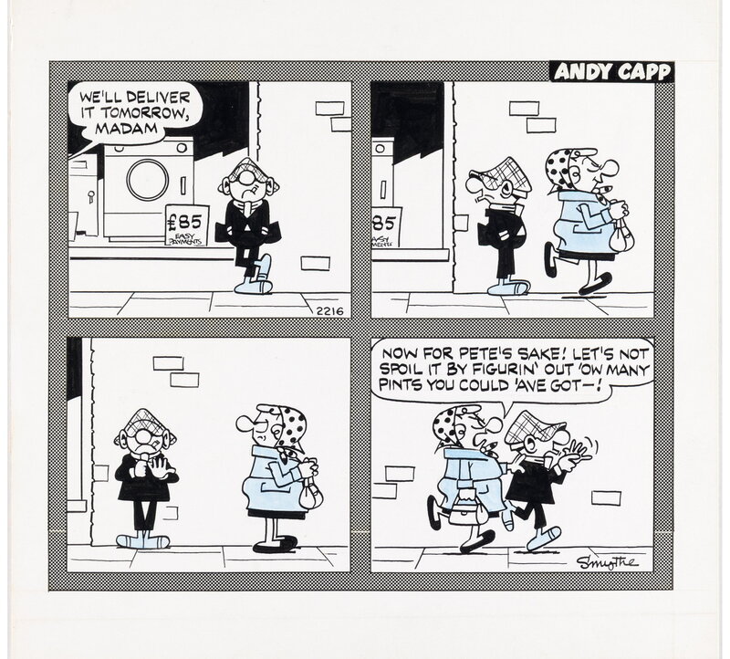 Reg Smythe, Andy Capp daily strip - Planche originale