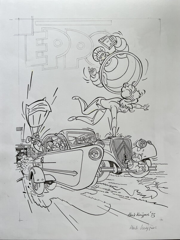 Henk Kuijpers, Franka Cover Eppo # 9 - Planche originale