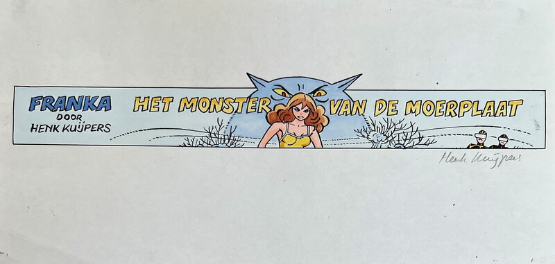 Henk Kuijpers, Franka koptekst Veronica magazine - Planche originale