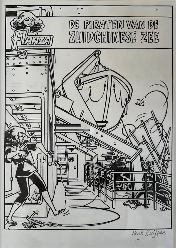 Henk Kuijpers, Franka - Valse Franka's - De Piraten van de Zuid Chinese Zee - Planche originale