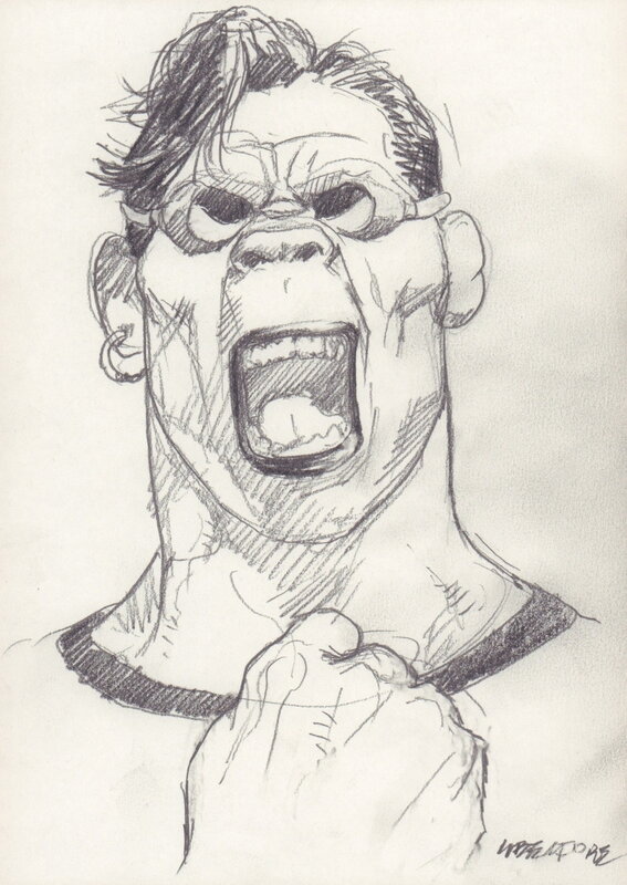 En vente - Tanino Liberatore, Portrait RanXerox - E - Illustration originale