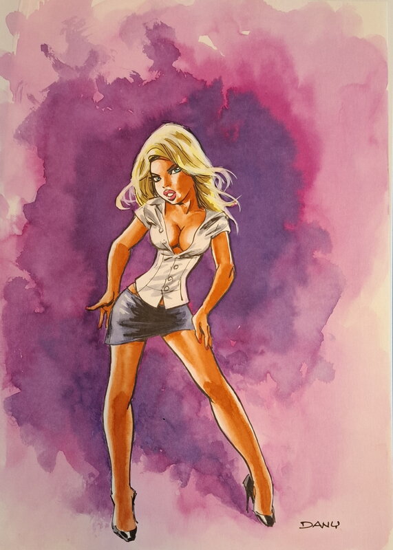 Dessin original Dany - pin up - Planche originale