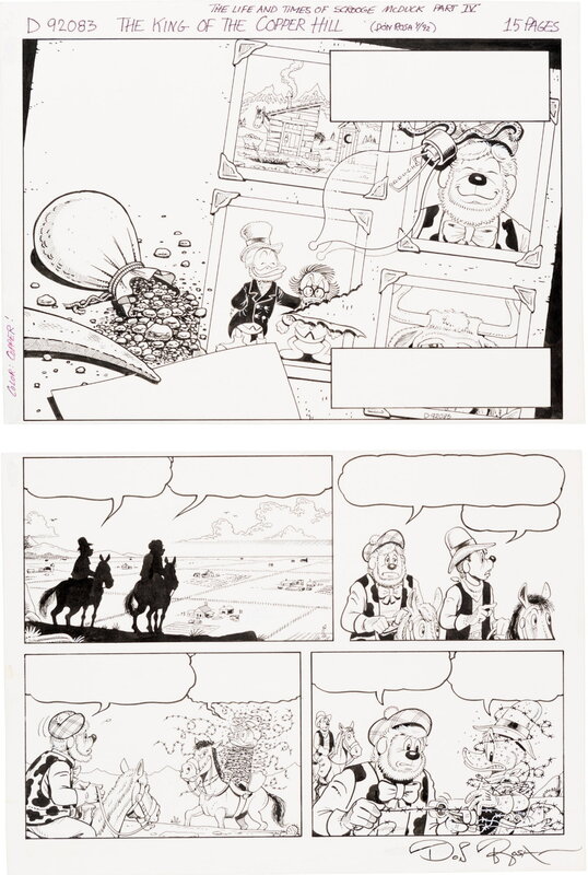En vente - Don Rosa - Scrooge McDuck - 1992 - The King of Copper Hill - Page 1 Splashpage - Planche originale