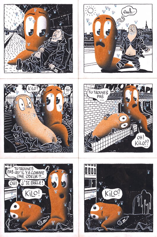 En vente - Retour de bâton par Killoffer - Planche originale