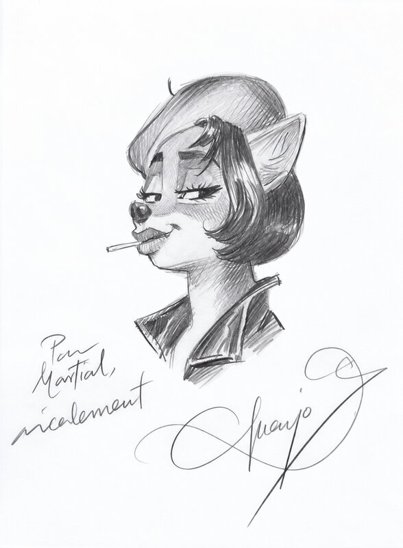 Juanjo Guarnido, Blacksad - Rachel Zucco - Alors tout tombe Première Partie (Les Crayonnés) - Sketch
