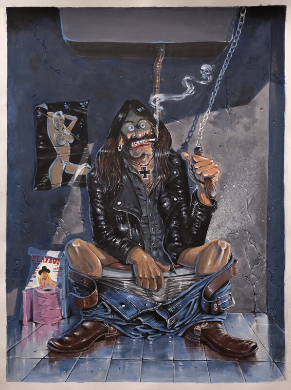 For sale - Aux chiottes Lemmy by Johann Guyot - Original Illustration