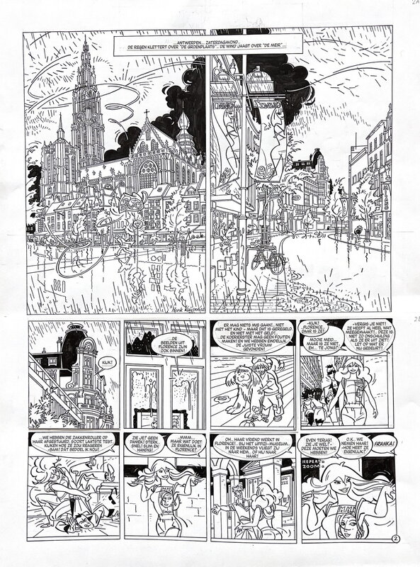 Henk Kuijpers Franka Kidnap page 2 - Original art