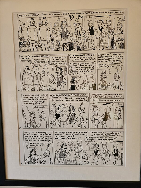 Pom, Piet Pienter en Bert Bibber. Originele plaat uit ' Warwinkel in de War ' - Comic Strip