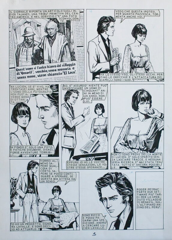 Paolo Eleuteri Serpieri, Il segreto del Dio Rama, planche 3, publication dans Lanciostory n°8 de1975 - Planche originale
