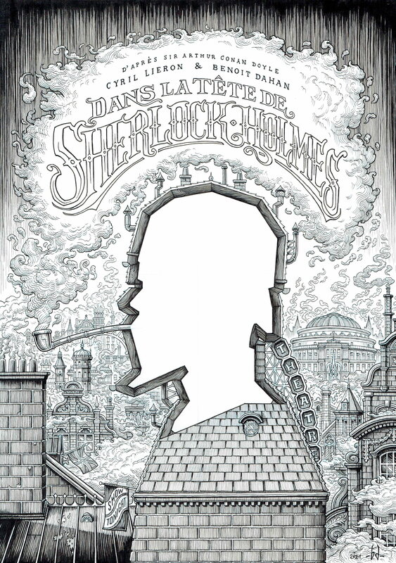 For sale - Benoît Dahan, 2021 - Dans la tête de Sherlock Holmes : l'Affaire du Ticket Scandaleux - Original Cover