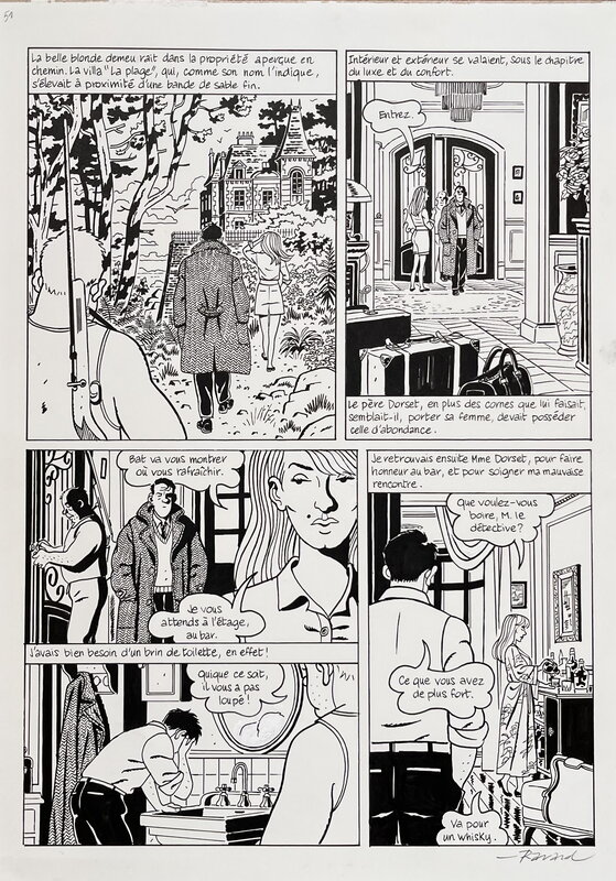 For sale - François Ravard, Jacques Tardi, Léo Malet, Planche originale Nestor Burma - Comic Strip