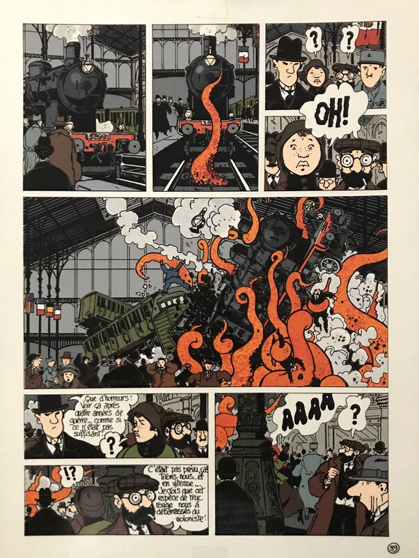 For sale - Jacques Tardi, 1985 - Adèle Blanc-Sec : Le Noyé à Deux Têtes - Color guide