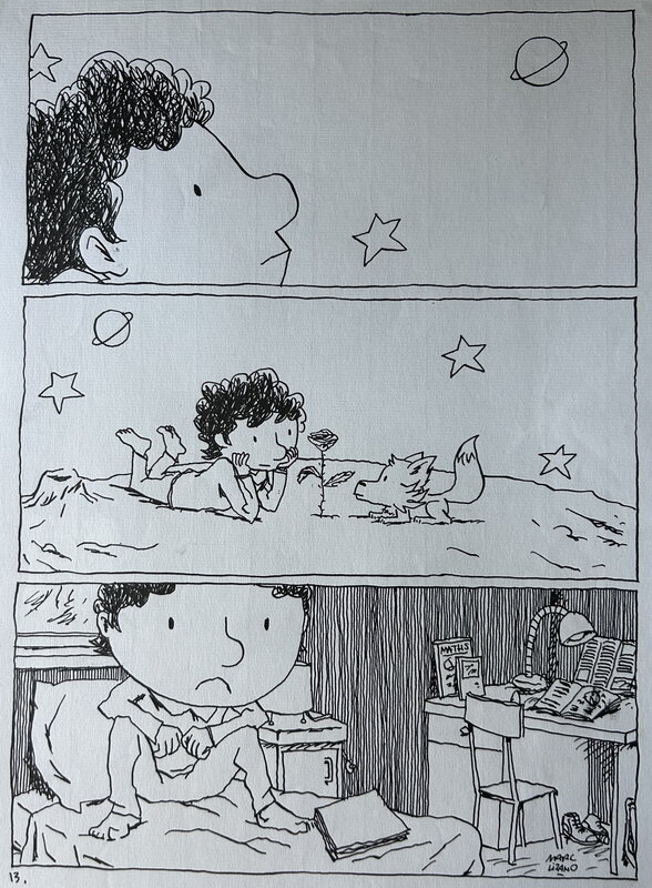 Lizano, Momo petit prince des bleuets, planche nº13, 2023. - Comic Strip