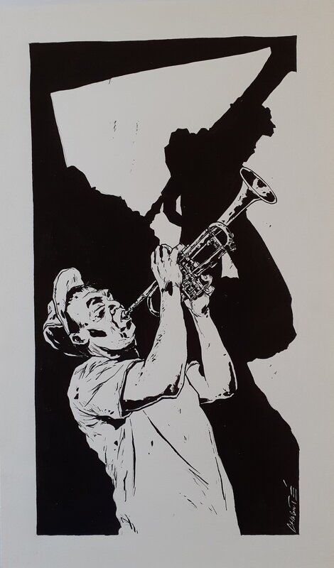 Christophe Chabouté, Le trompettiste à la casquette - Original Illustration