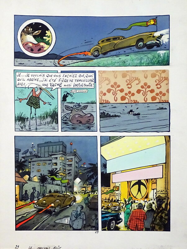 En vente - Johan De Moor, La Vache Le Mauvais Goût De La Vengeance pl.29 - Planche originale