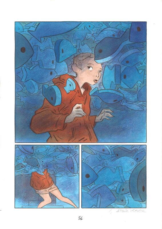 En vente - Alain Kokor -  Au-delà des mers p. 58 - Planche originale