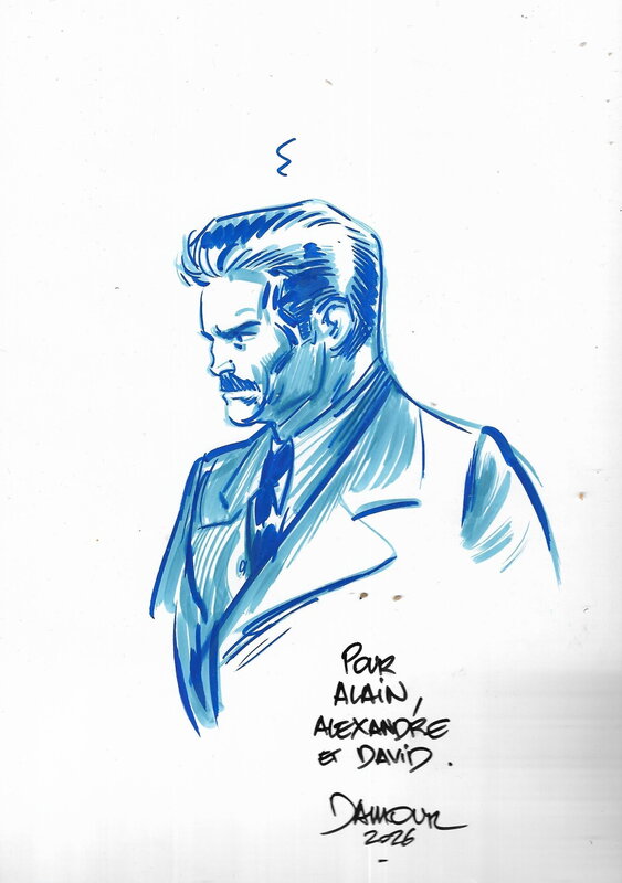 Damour, Dédicace sur le tome 1de la Cagoule - Sketch