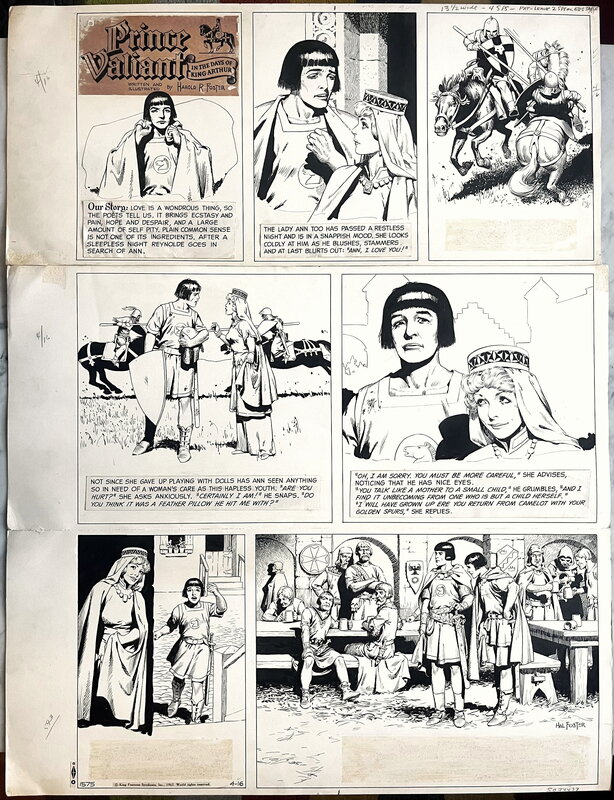 Prince Valiant par Hal Foster - Planche originale