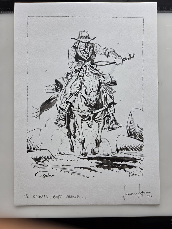 For sale - Germano giorgiani, Sinisterra au chaval - Original Illustration
