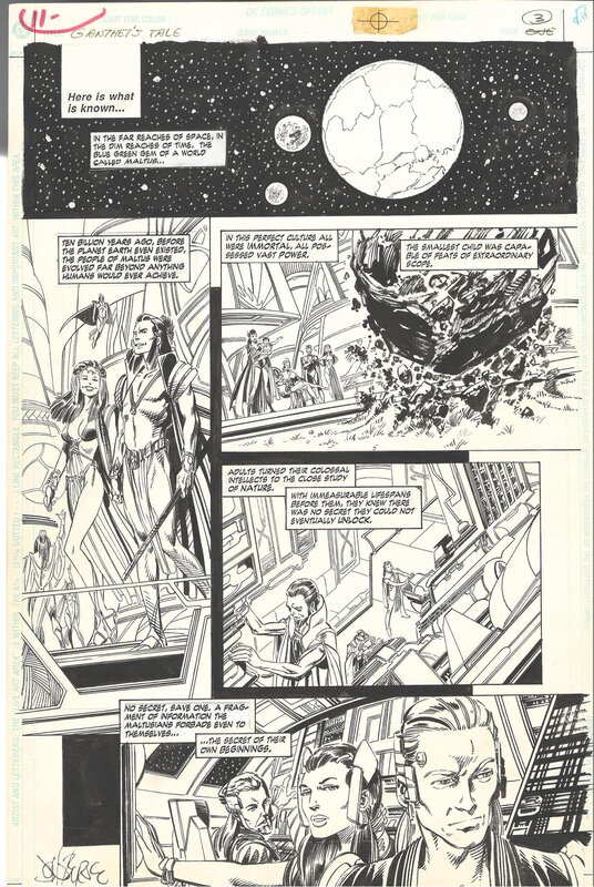 En vente - Ganthet’s tale #3 page 1 signed  By John Byrne - Planche originale