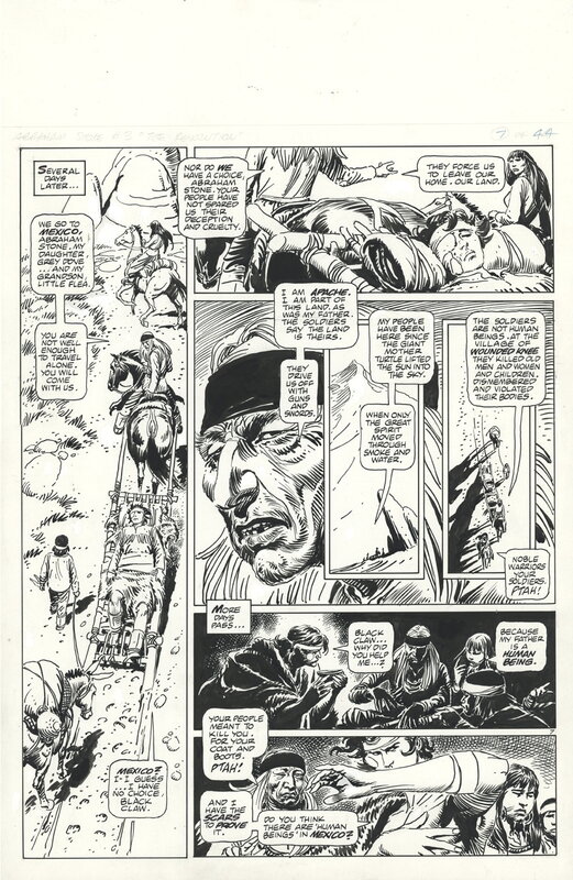 For sale - Abraham Stone #3 p7 by Joe Kubert - Comic Strip