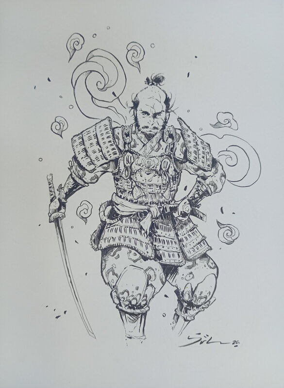 Motteler - Samourai - Illustration originale