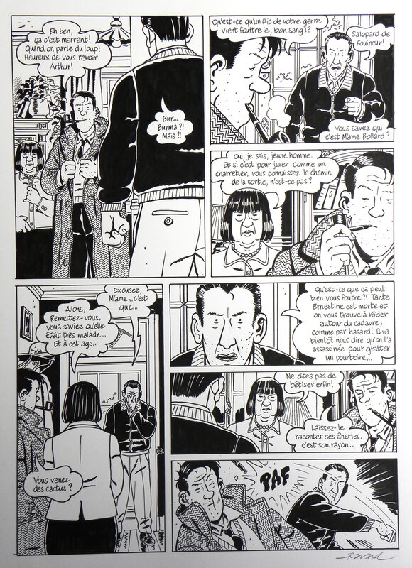 For sale - » Nestor Burma dans l’île » – Planche originale- Page n° 19 – François Ravard - Comic Strip