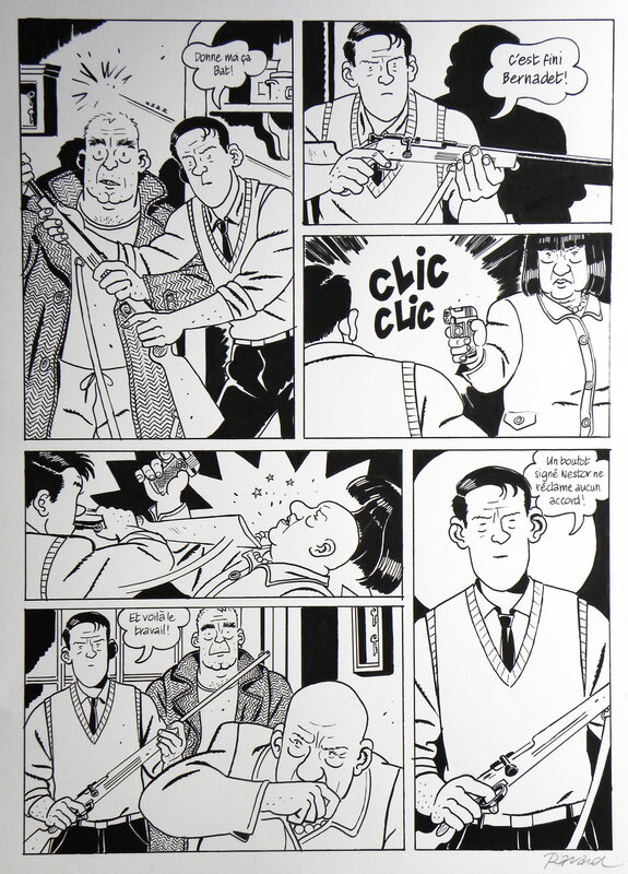 For sale - » Nestor Burma dans l’île » – Planche originale- Page n° 78 – François Ravard - Comic Strip