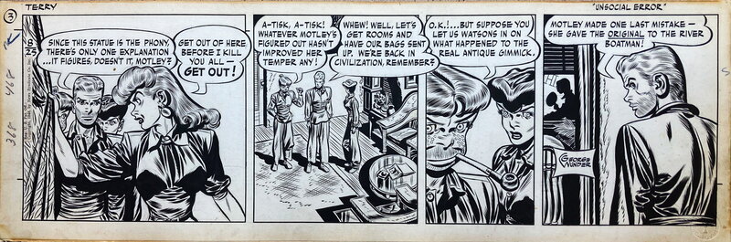 For sale - George Wunder, Terry and the Pirates 25/08/1948 - Comic Strip