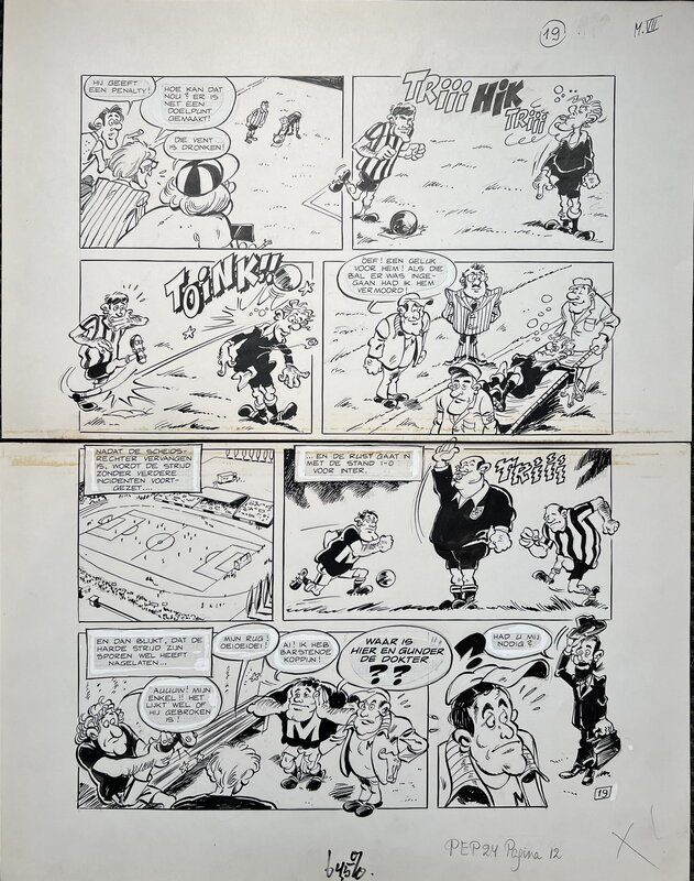 Dino Attanasio, De Macaroni's - Microvoetbal - Planche originale