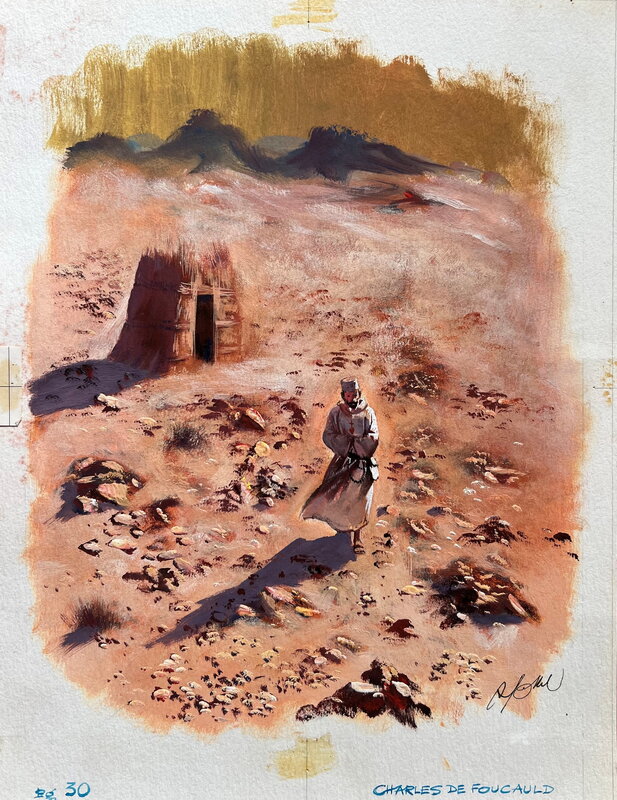 Charles de Foucauld par René Follet - Planche originale