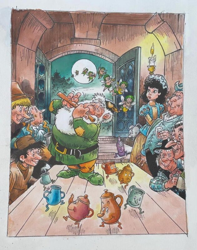 Dick Matena, Piet Wijn, Douwe Dabbert - De Wonderlijke Raamvertelling - Planche originale